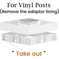 thumbnail image 7 of DFS 10 Pack Solar Post Cap Lights - 8 LED, Warm White & Cool White, Fits 4x4 5x5 6x6 Wood/Vinyl Posts, Deck Fence Patio Lighting, White, 7 of 7