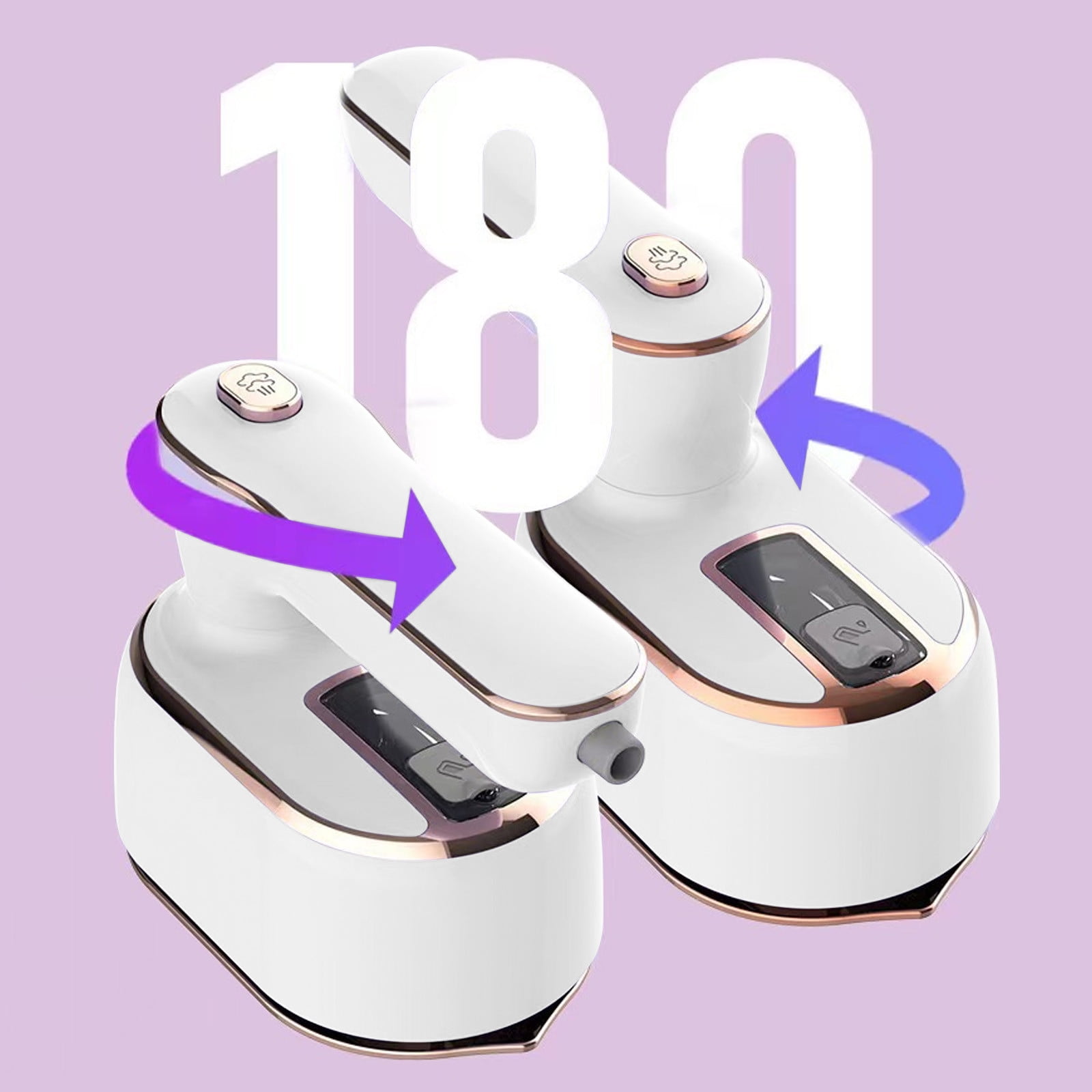 Upgrade Portable Mini Ironing Machine, 180° Rotatable Handheld Steam Iron, 2-in-1 Dry & Wet Ironing, 100ml Water Tank, Titanium Soleplate, Fast Heating, Suitable for Home Travel, Various Fabrics