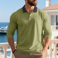 thumbnail image 2 of JoveMarine Mens Long Sleeve Button Down Shirts Casual Business Relaxed Fit Collared Polo for Work,Army Green L, 2 of 8