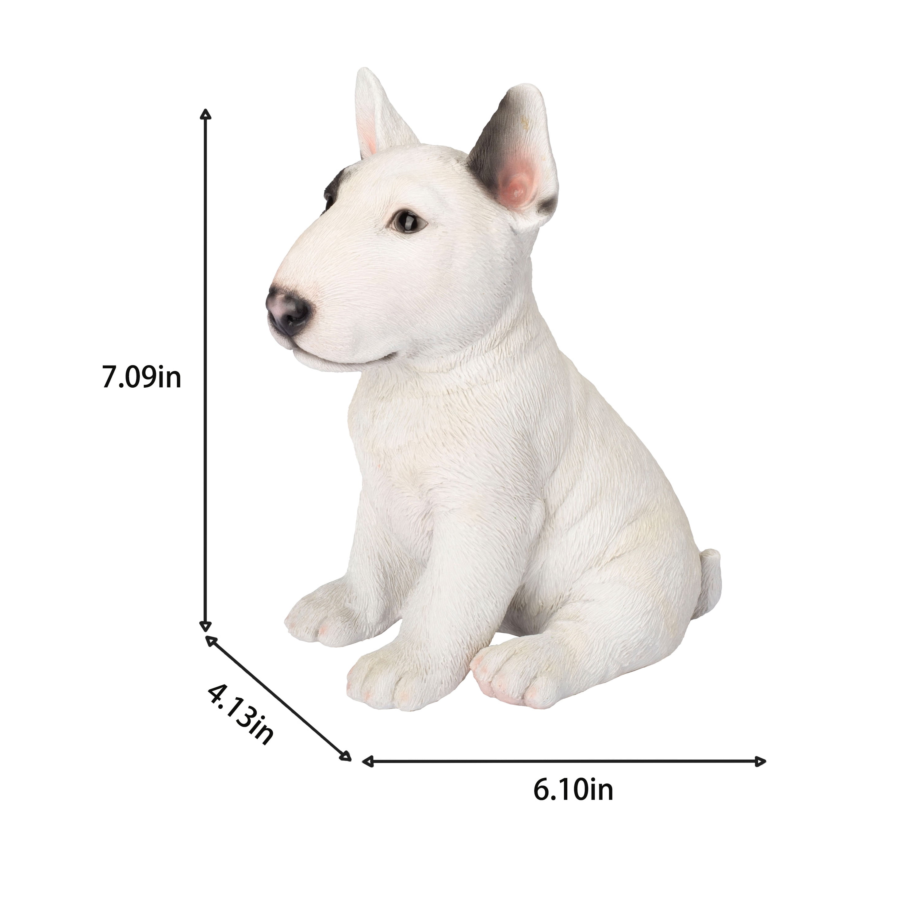 SOREAL White Bull Terrier Decorative Puppy Figurine for Home & Garden Décor, Handpainted Polyresin Dog Statue, Realistic Design | Gift for Dog Lovers | Weather-Resistant Indoor/Outdoor Decor