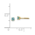 thumbnail image 3 of 14K Yellow Gold Earring Stud (12) December Women'S Blue Zircon Round 6 mm, 3 of 3