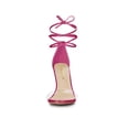 thumbnail image 6 of BLISSFUL STEP Women's Sandals Dress Shoes Stiletto Heels Clear Strap Lace up Sandals, 6 of 7