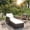 Black, variant on vidaXL Patio Lounge Chair Outdoor Sunbed Sunlounger with Cushion Poly Rattan
