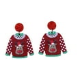 thumbnail image 7 of BNNG Sparkly Christmas Earrings For Women Sweaters Christmas Earrings Earrings Cute Santa Christmas Tree Snowman Earrings Earrings Female Female Halloween Festive Ear Accessories, 7 of 7