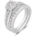 thumbnail image 4 of 1 Carat T.W. Round Diamond 10kt White Gold Bridal Set, 4 of 5
