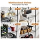 thumbnail image 5 of Estantería resistente de 3 estantes con ruedas, unidades de almacenamiento ajustables, organizador de acero, cromado, 5 of 6
