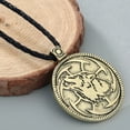 thumbnail image 4 of PikaLF Slavic Wolf Necklace for Men, Norse Viking Wolf Head Pendant Necklace with 19.7” Chain, Vintage Wolf Tag Necklace, Retro Celtic Wolf Totem Amulet Necklace, Punk Animal Wolf Jewelry for Men, 4 of 6