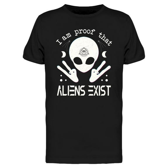 Aliens Exist Design T-Shirt Men -Image by Shutterstock, Male XX-Large
