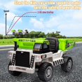 thumbnail image 4 of 4WD Ride On Dump Truck, Ride On Car with Remote Control, 12V Kids Electric Car, Ride On Toys with Electric Dump Bed, Dos velocidades, Música para niños, 4 of 8