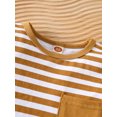 thumbnail image 3 of SunnyTots Toddler Boy Summer Clothes 6 12 18 24 Months 2T 3T Baby Boys Shorts Set Short Sleeve Striped Tops T shirt Solid Color Shorts Soft Cotton Outfits for Streetwear Outwear, 3 of 8
