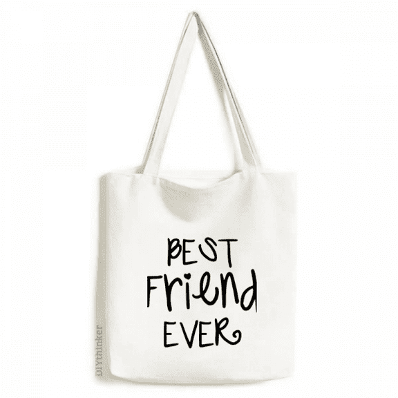 Friendship Best Friend Ever Words Quotes Tote Canvas Bag Shopping Satchel Casual Handbag