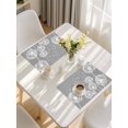 thumbnail image 5 of White Dandelion Placemats Set of 6, Spring Plants Flowers Vintage Gray Placemats for Dining Table, Place Mats for Kitchen Tabletop, Waterproof Wipeable Dining Table Mats Set, 5 of 9