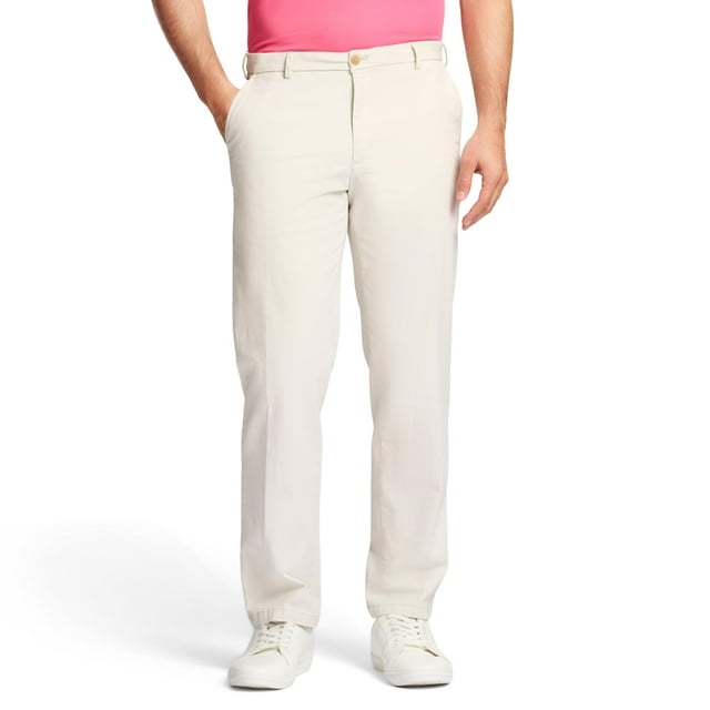 Pantalón chino stretch Saltwater para hombre IZOD, color piedra, 34W x 29L
