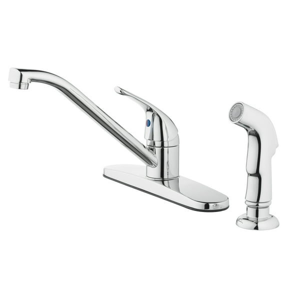 Mainstays 8" Centerset Single Handle Kitchen Faucet with Side Spray, Chrome