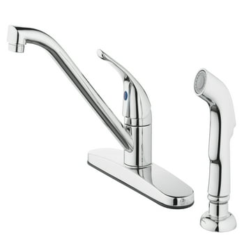 Mainstays 8" Widespread Single Handle Kitchen Faucet with Side Spray, Chrome