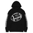 thumbnail image 3 of MHFRRA Sudadera con Capucha para Hombre, con Estampado de Fútbol, Informal, Holgada, Cómoda, de Manga Larga, Suave, para Uso Diario En Otoño E Invierno Negro, 3 of 3