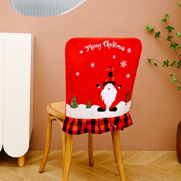Yhmxh Chair Covers,Sofa Slipcovers,Dining Chair Covers,Couch Blanket New Christmas Santa Claus Chair Cover Home Holiday Dining Chair Cover Protective Film