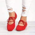 thumbnail image 2 of Rokment Knit Strappy Ballet Flat Dress Shoes for Women Spring Fall Casual Stretchy Square Toe Low Heels Slip on Mary Jane Loafers, 2 of 5