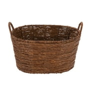 Homezone Brown Handwoven Maize Basket, Oval