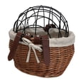 thumbnail image 3 of koolsoo Bike Basket Storage Basket Woven Pet Carrier Front Basket for Riding Brown, 3 of 9