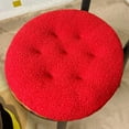 thumbnail image 5 of Round Plush Seat Cushion - Soft Memory Foam Chair Pad - Relieves Pressure from Long Sitting - Perfect for Office, Dining, and Study ( Red ), 5 of 7
