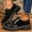 #0023-Black, variant on Women's Lace up Chunky Heel Loafers with Thick Sole, Round Toe Low Cut Oxford Shoes in Matte or Patent Leather, Comfortable British Style Flats for Spring Summer Walking Gift