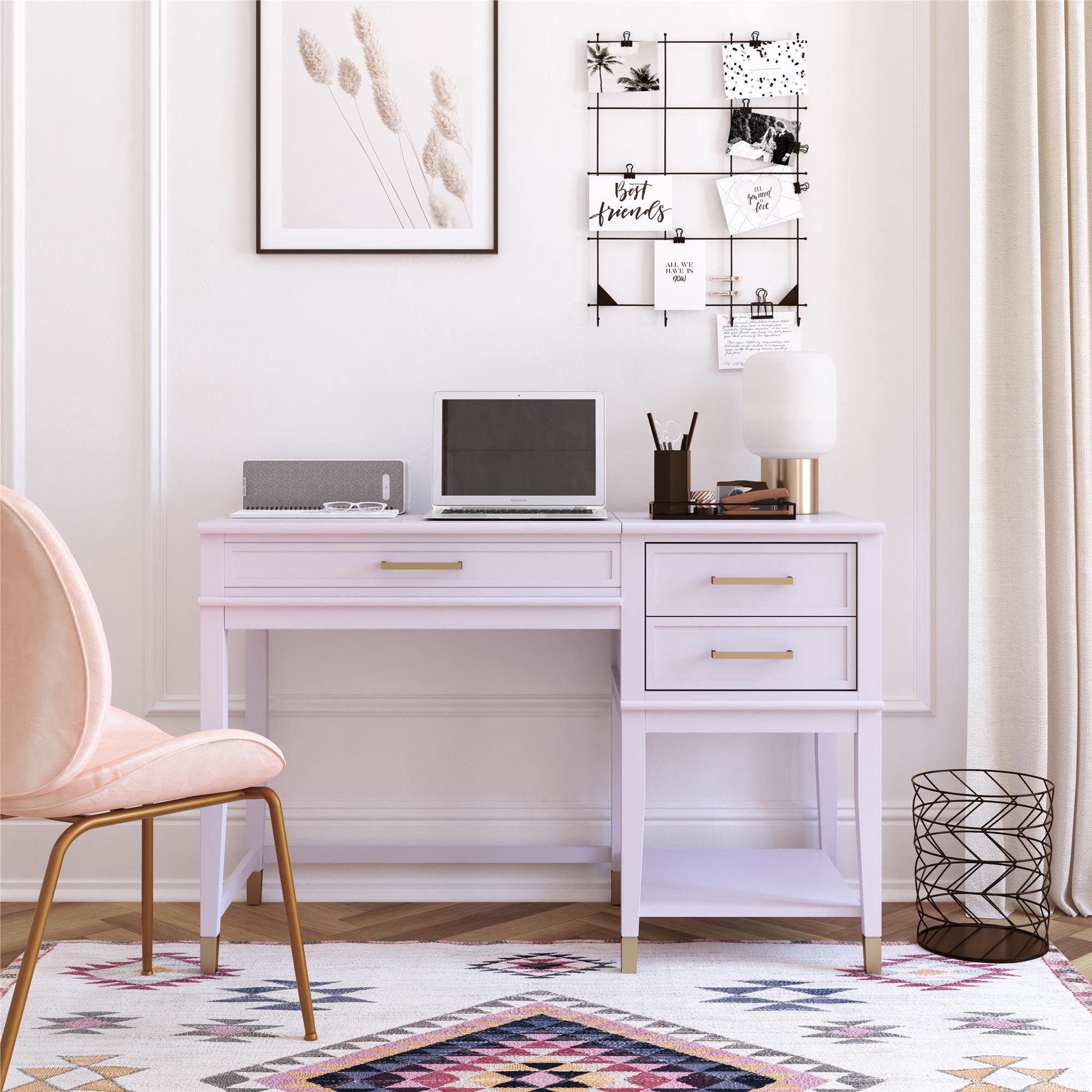 Westerleigh Lift-Top Computer Desk, Lavender