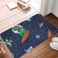 thumbnail image 5 of Fotbe Extra Durable Door Mat - Dirt Trapping Outdoor Welcome Mats - Non-Slip Outdoor Door Mats - Low Profile Front Door Mat - Indoor (16" x 24", Dinosaur Astronaut Space Surfing ), 5 of 9