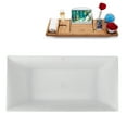 thumbnail image 4 of 59" Streamline N2880WH Soaking Freestanding Tub and Tray With Internal Drain in Glossy White, 4 of 8