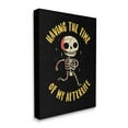 thumbnail image 3 of Stupell Industries Time Of My Afterlife Witty Skeleton Smiling Sparkles Canvas Wall Art, 24 x 30, Design by Michael Buxton, 3 of 5