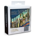 thumbnail image 2 of Greetings from Santa Monica, California (Absorbent Ceramic Coasters Set of 4 Matching Images, Cork Back, Kitchen Table Decor), 2 of 3