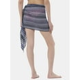 thumbnail image 3 of No Boundaries Women's Polyester Stripe Pareos, One Size, Blue Multi, 3 of 5