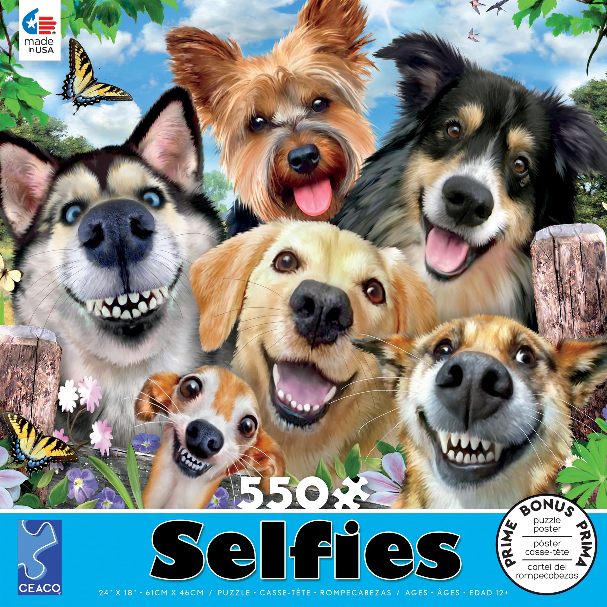 Ravensburger 500 Piece Puzzle Bundle Puppy Pals and Animal Selfie 
