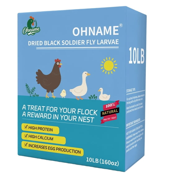 Alimento para aves OHNAME 4,5 kg de larvas secas de mosca soldado negra
