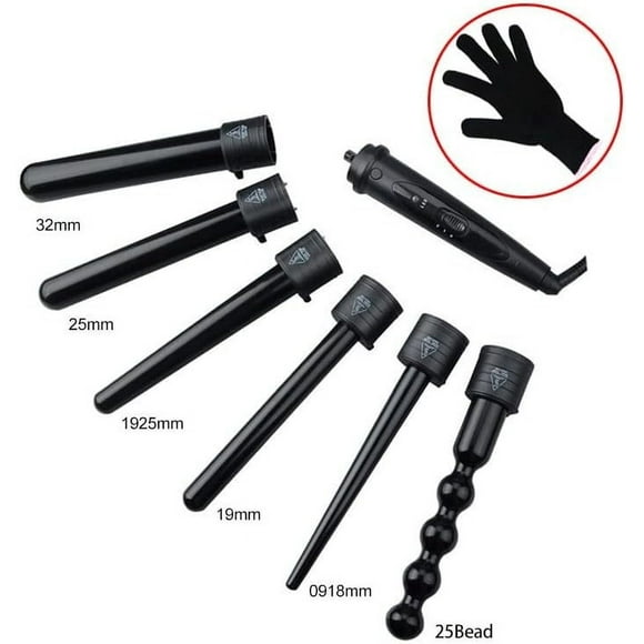 6-in-1 Curling Iron Professional Curling Wand Set Instant Heat Up Hair Curler 6 Interchangeable Ceramic Barrels Optimal Choice