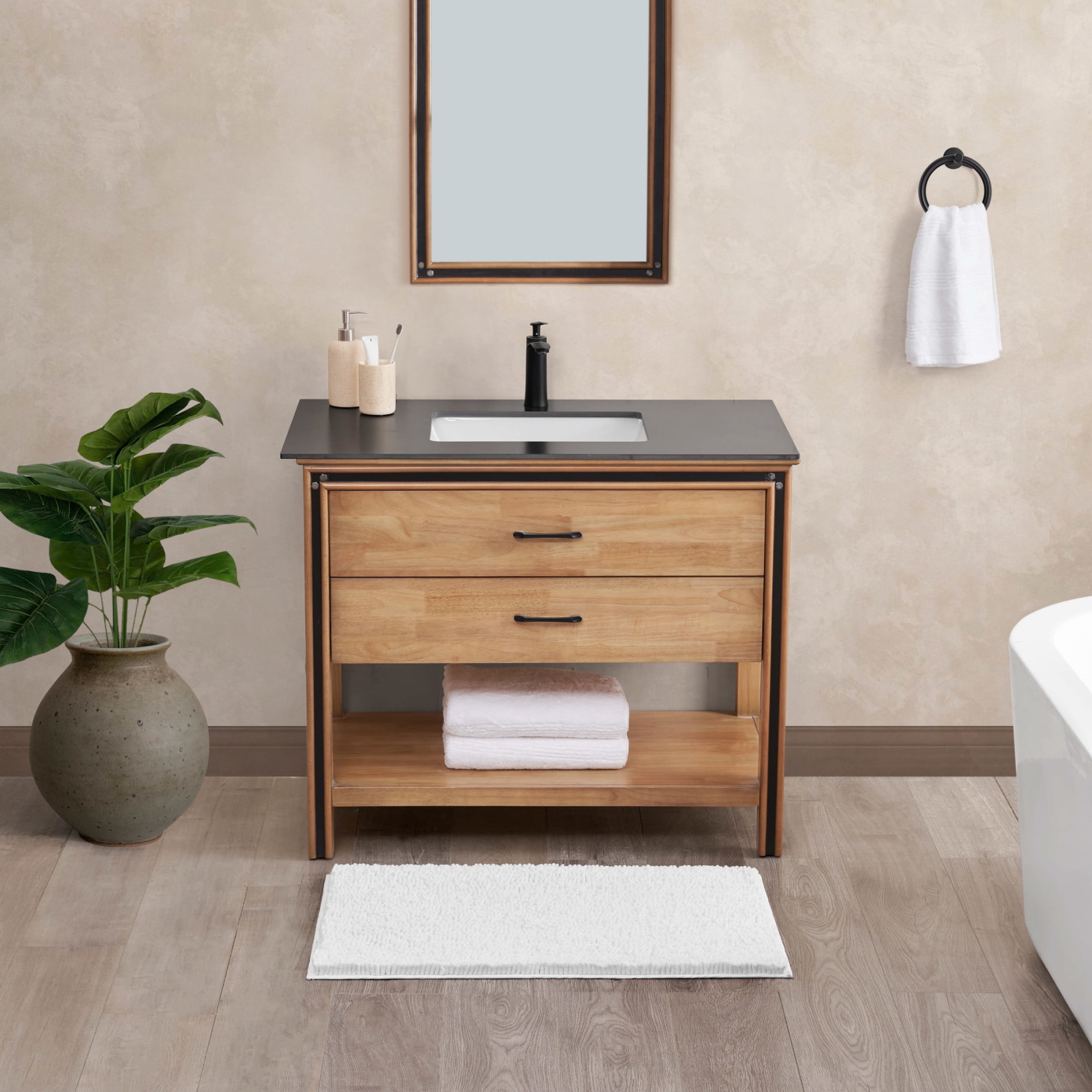 Resort Collection Chenille Plush Loop Bath Mats
