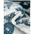 thumbnail image 3 of Unique Loom Boston Collection Area Rug - Floral (3' 3" Square White Blue/Gray), 3 of 6
