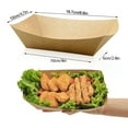 thumbnail image 4 of GoXteam 50 Pack Paper Food Trays, Mini Disposable Kraft Boat, Paper Food Serving Tray for Snack Dessert Taco, 4 of 7