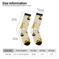 thumbnail image 2 of Fuzoiu Gnomes Bees And Sunflowers Print Athletic Crew Socks for Men & Women,Casual Crew Socks,Above Ankle Crew Socks for Business, Casual, 2 of 6