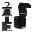 thumbnail image 4 of Strap Gancho Muñequera Bloosom  Gym Crossfit Pesas Deportiva Gimnasio Negro, 4 of 4