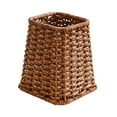 thumbnail image 3 of Cesta de almacenamiento para brochas de maquillaje, cesta de escritorio tejida de imitación de ratán, organizador elegante que ahorra espacio, soporte Estilo B, 3 of 8