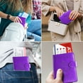 thumbnail image 6 of RSAquar Passport Holder for Women and Men, Premium PU Leather Travel Passport Wallet RFID Blocking Passport Cover Travel Documents Organizer with Pen Holder, Purple, 6 of 6