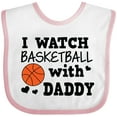 thumbnail image 3 of Inktastic I Watch Basketball with Daddy Boys Baby Bib, 3 of 4