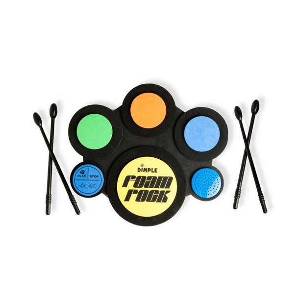 Kids Electric Drum Set with Foam Drum Pads 4 Drumsticks Speakers