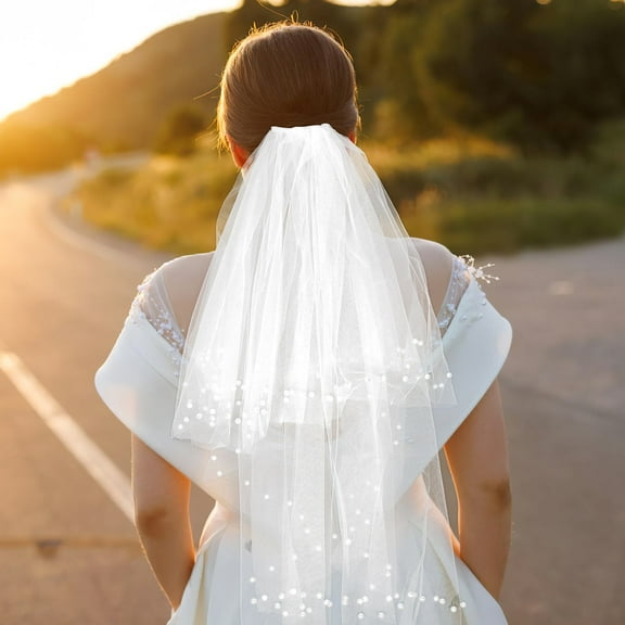 TABLZONE Wedding Bridal Veil Tulle 1 Pack Elegant Headpiece for Women Weddings and Special Occasions