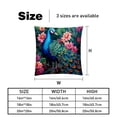 thumbnail image 5 of Peacock Velvet Decorative Throw Pillow Inserts - Set of 2, Chair Pillow Covers - Unique Patterns, 16x16, 18x18, 20x20 Inches for Home Decor & More, 5 of 6