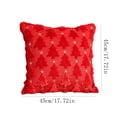 thumbnail image 4 of HJuyYuah Christmas Pillow Covers, 18x18 in Christmas Tree Decorative Pillow Cases with Zipper, Cozy Decor Covers for Living Room ,Couch, Sofa, Bed (Red), 4 of 8