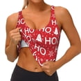 thumbnail image 3 of Fotbe Christmas Hohoho Sujetador Deportivo Largo sin Aros para Mujer con Almohadillas y Soporte Medio, Transpirable y Absorbente, Camiseta Tipo Chaleco o Tank Top-X-Large, 3 of 8