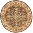 thumbnail image 2 of SAFAVIEH Antiquity Donnchad Traditional Wool Area Rug, Dark Brown/Ivory, 6' x 6' Round, 2 of 7