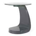 thumbnail image 4 of Furniture of America Maore Glass Top 3-Piece Coffee Table Set, Gray, 4 of 10